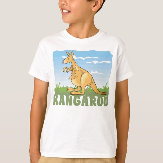 Kind Friendly Kangaroo T-shirt (Voorkant)