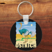 Kind Friendly Ostrich Sleutelhanger (Voorkant)
