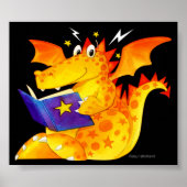 Kind Funny Magical Baby Dragon Art Poster (Voorkant)