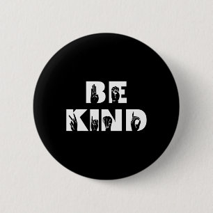 Kind Gebarentaal Doof Bewustzijn ASL Ronde Button 5,7 Cm
