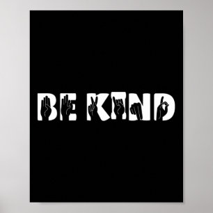 Kind Gebarentaal Doof Bewustzijn Vriendelijkheid O Poster
