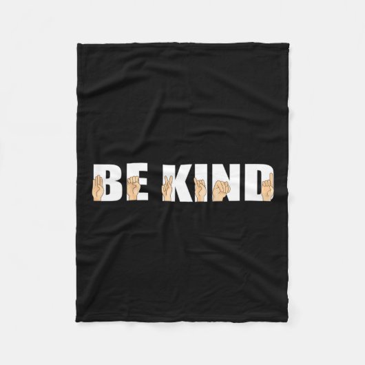 Kind Gebarentaal Doof Fleece Deken (Voorkant)