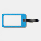 Kind gele vis op blauw patroon Bagagelabel (Achterkant horizontaal)