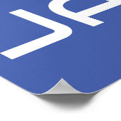 Kind gepersonaliseerde blauw grijs bijbels poster (Hoek)