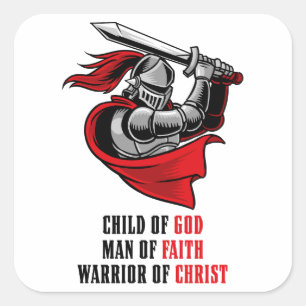 Kind Gods - Man Gods - Strijder Gods Vierkante Sticker