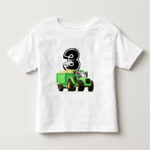Kind Green Tractor 3rd Birthday Kinder Shirts
