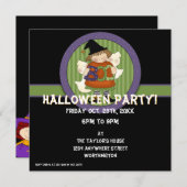 Kind Halloween Party nodigt Little Boo Witch 3 uit Kaart (Voorkant / Achterkant)