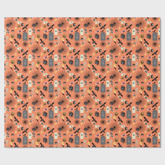 Kind Halloween Pattern Cadeaupapier (Vlak)
