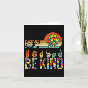 Kind Hand Gebarentaal Asl Puzzel Autisme Awarenes Kaart