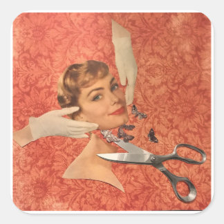 Kind Handschoenen, grappige collage sticker