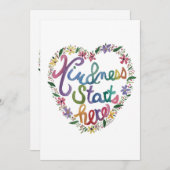 Kind Heart Bedankkaart (Voorkant / Achterkant)