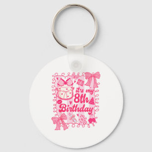 Kind het is mijn 8e verjaardag Coquette esthetiek Sleutelhanger