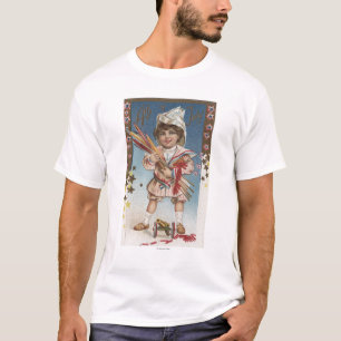 Kind Holding Fireworks en Rockets T-shirt