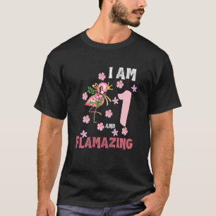 Kind I AM 1 en Flamazing Funny 1e verjaardag Flami T-shirt