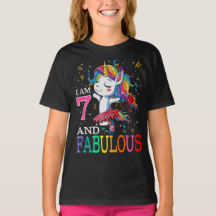 Kind I am 7 en Fabulous Unicorn T-shirt