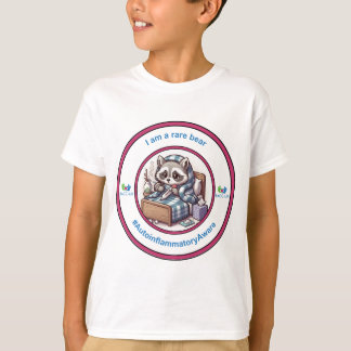 Kind 'I am a rare beer' in het roze T-shirt