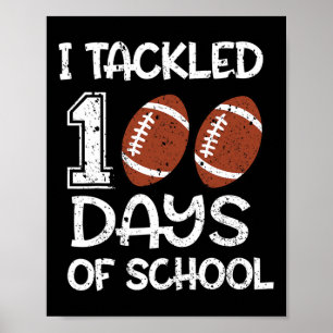 Kind I besprak 100 dagen schoolFootball 100e D Poster