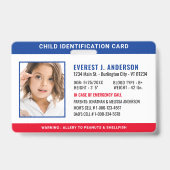 Kind ID Identificatie Noodhulpmiddel Aangepaste fo Badge (Voorzijde)