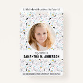 Kind ID Noodhulp Identificatiefonds Kinder Foto Badge (Voorkant)