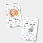 Kind identificatie Noodsituatie Leuke dieren Foto Badge (Voor- en achterkant)
