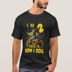 Kind ik ben 2 Zo schrijf ik Monster Truck Dinosa T-shirt