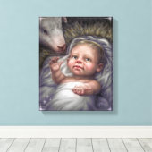 Kind in de Manager Canvas Afdruk (Insitu (Houten vloer))