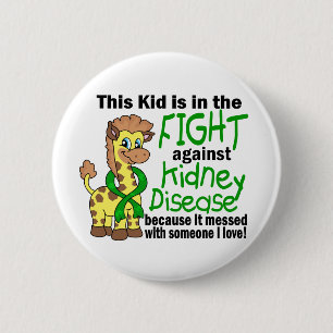 Kind in de strijd tegen nierziekte ronde button 5,7 cm