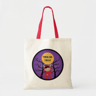 Kind in Devil Costume Trick-or-Treat Bag Tote Bag