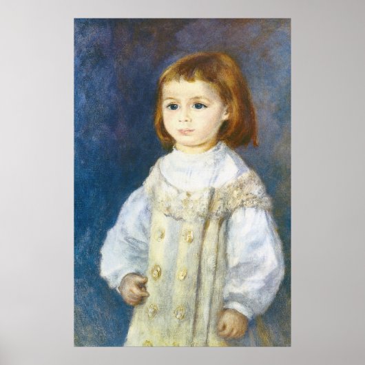 Kind in het Wit door Pierre Auguste Renoir Poster (Voorkant)