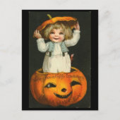 Kind in pompoen briefkaart (Voorkant)