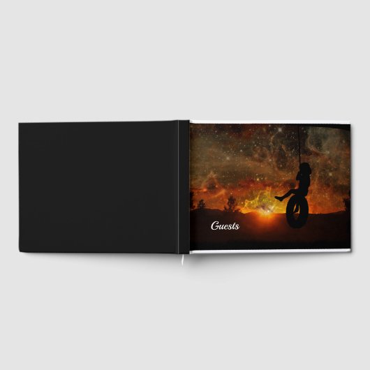 Kind in Tire Swing Guest Book Gastenboek (Volledig)