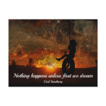 Kind in Tyre Swing Briefkaart