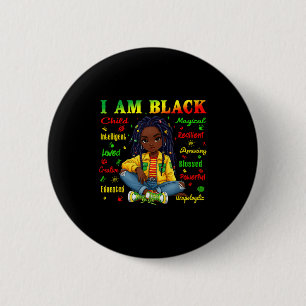 Kind is zwarte geschiedenis maand Afrikaans Ronde Button 5,7 Cm