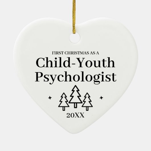 Kind Jeugd Psycholoog Nieuwe Baan Kerstmis Keramisch Ornament (Achterkant)