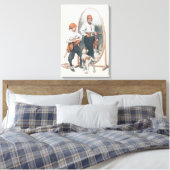  Kind, Jongen Pirate, Dog, Mirror, Buccaneer Canvas Afdruk (Insitu (Slaapkamer))