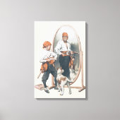  Kind, Jongen Pirate, Dog, Mirror, Buccaneer Canvas Afdruk (Voorkant)