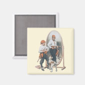  Kind, Jongen Pirate, Dog, Mirror, Buccaneer Magneet (Voorkant / Achterkant)