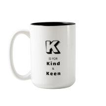 Kind K - Gepersonaliseerde luxe lof mok
