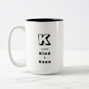 Kind K - Gepersonaliseerde luxe lof mok