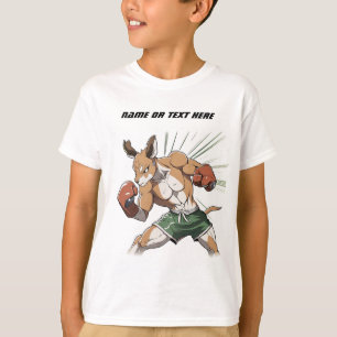 Kind Kangaroo Boxer Anime Illustratie T-Shirt
