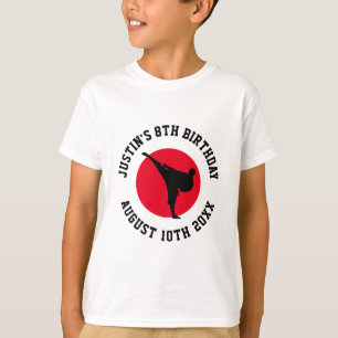 Kind karate t shirt voor vechtsporten Verjaardag