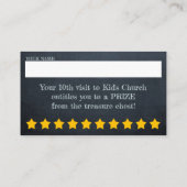 Kind Kerk Zondagsschool Incentive Punch Visitekaartje (Achterkant)