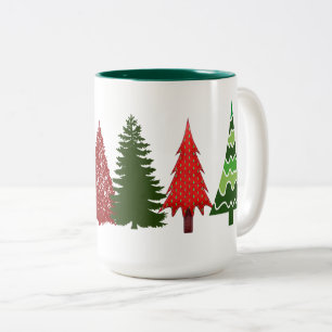 Kind kerstbomen Art Row Party Mok