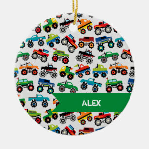 Kind kerstboom voor grote vrachtwagenkinderen keramisch ornament