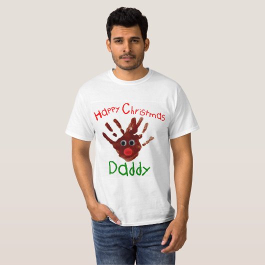 Kind kerstdruk T-shirt Rudolph reind (Voorkant volledig)