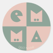 Kind kind baby 4 letter naam label label Sticker (Voorkant)