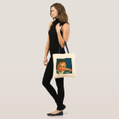  kind, kind, kind of meisje in hoge kinderstoel tote bag (Voorkant (model))