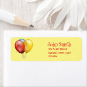 Kind kleurrijke ballonpartij etiket (Insitu)