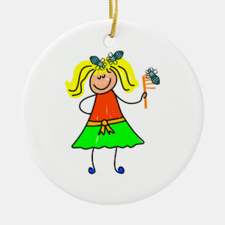 Kind kop-ijs keramisch ornament
