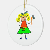 Kind kop-ijs keramisch ornament (Links)